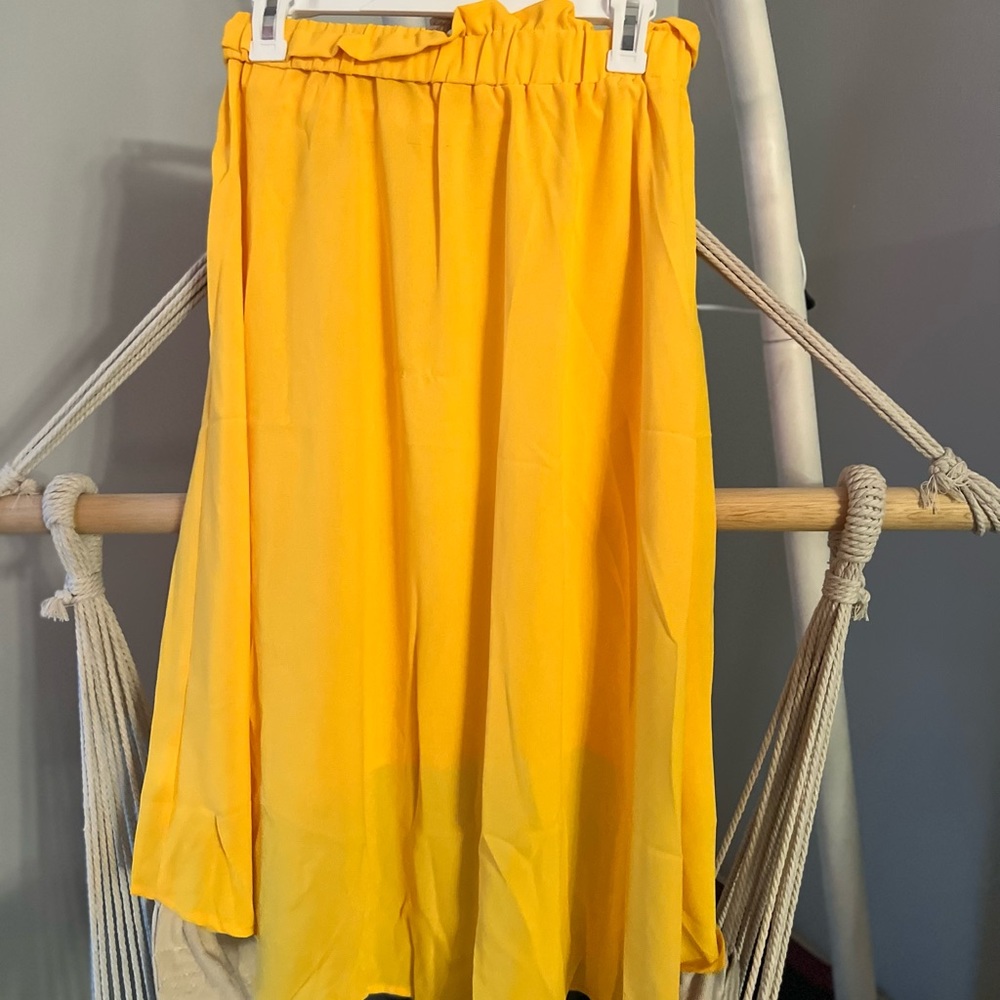 Yellow Hi Low Skirt